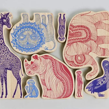 African Wooden Animals - PABOOM