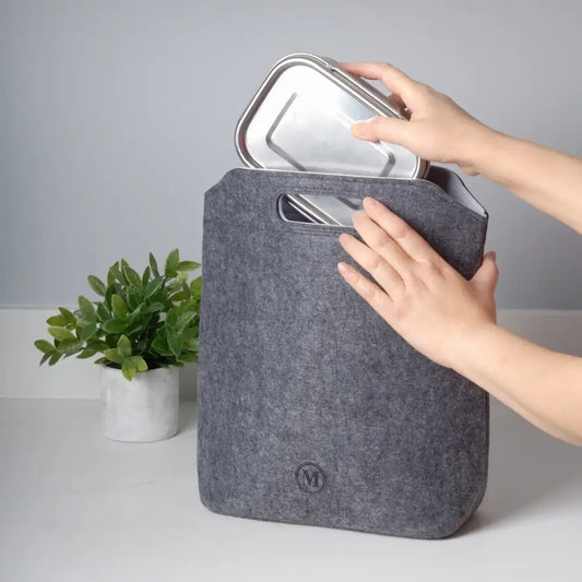 Minimal Lunch Bag Grey - PABOOM