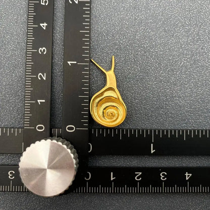 Mio Queena - 18K Gold Plated Stainless Steel Snail Stud Earrings - FGS