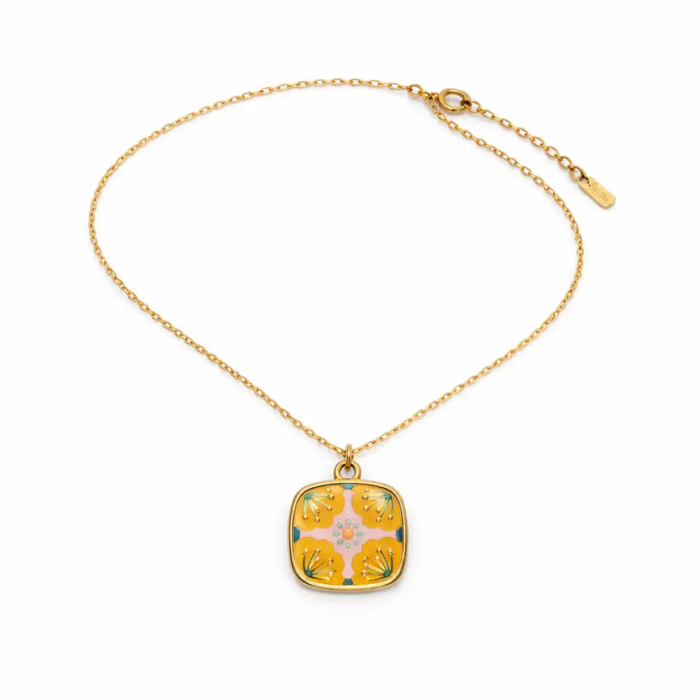 Mio Queena - Enamel Flower & Mushroom Necklace