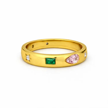 Mio Queena - Inlaid Coloured Cubic Zirconia Ring