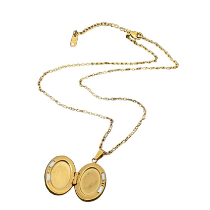Mio Queena - Star Moon locket charm 18K Golden S.Steel Necklace - FGS/MS