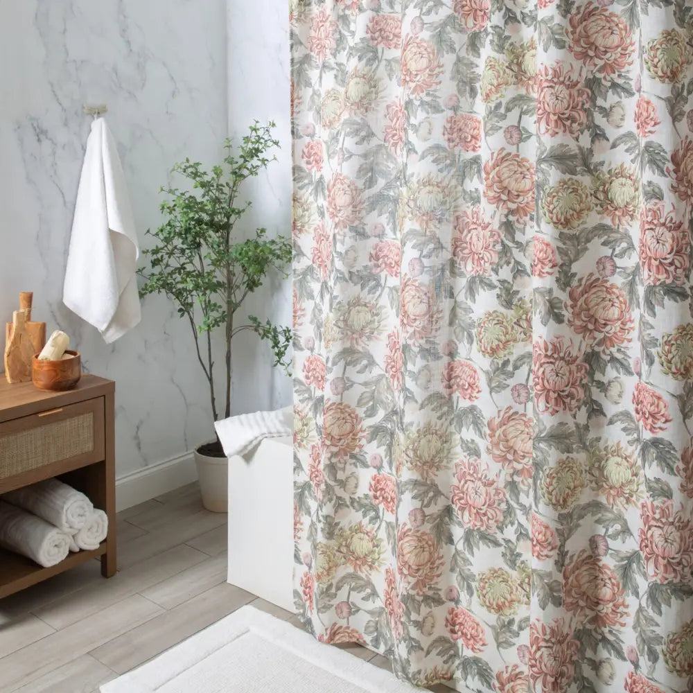 Moda At Home - Fall Peony Shower Curtain