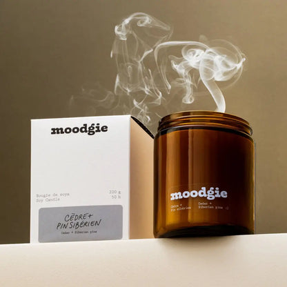 moodgie - Cèdre + Pin sibérien / 220 g - moodgie cedar siberian pine candle