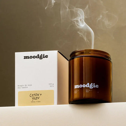 moodgie - Coton + Yuzu / 220 g - amber jar candle