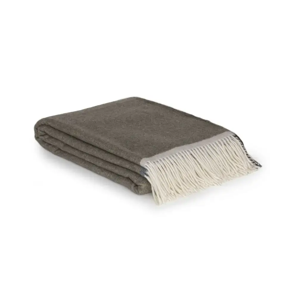 MoST - Merino/cashmere Throw Blanket MILANO Verde Orlo