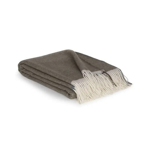 MoST - Merino/cashmere Throw Blanket MILANO Verde Orlo