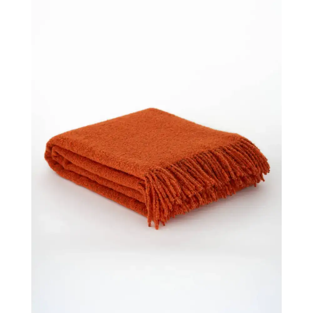 MoST - Wool bouclé throw blanket PARIS orange