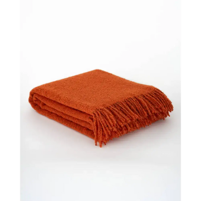 MoST - Wool bouclé throw blanket PARIS orange