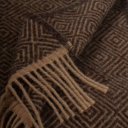 MoST - Wool Throw Blanket VENEZIA Chocolate