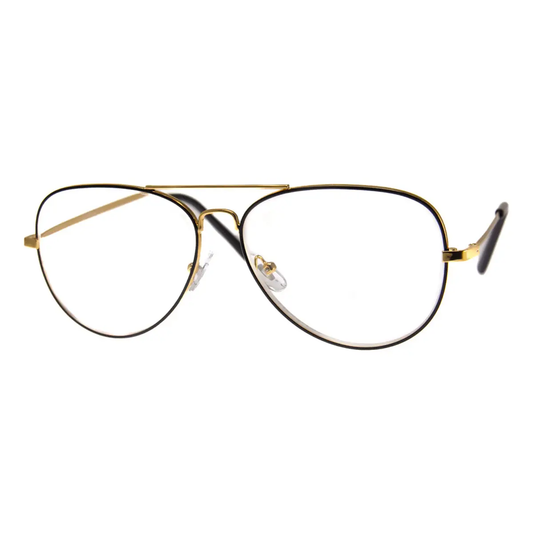 In Command Black + Gold Reading Glasses