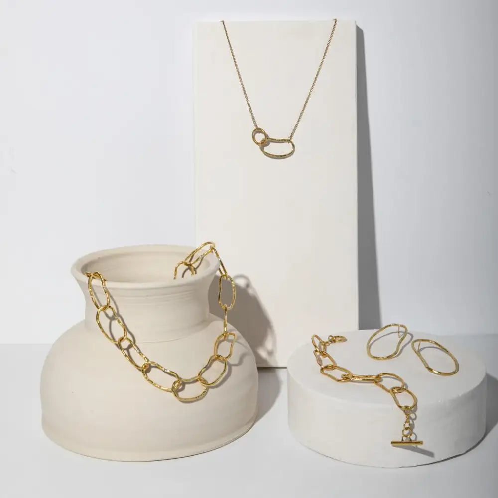 Pool Minimal Necklace Brass - PABOOM