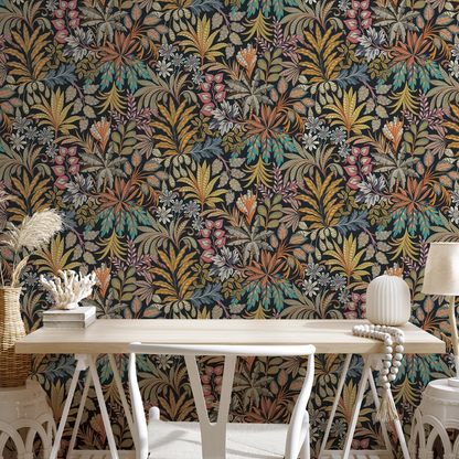 Floral Summer Night Peel and Stick Wallpaper, 28 sq. ft.