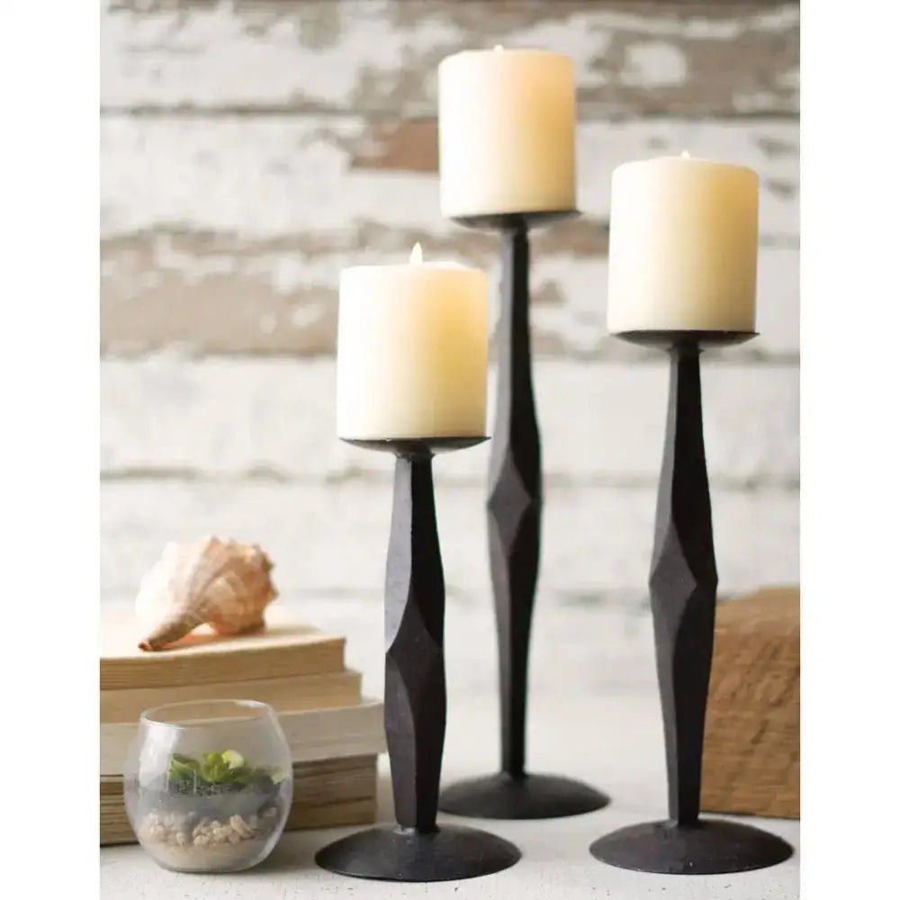NACH - Cast Iron Candle Stand Set of 3