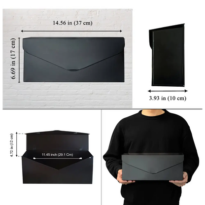 NACH - Long Envelope Mailbox Black