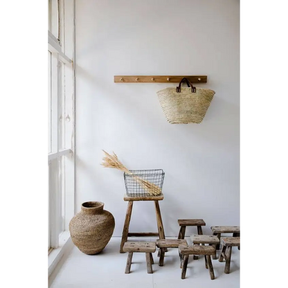 NACH - Rect. Antique Mini Stool L