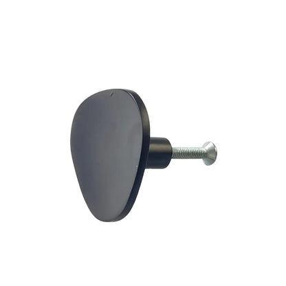 NACH - Rounded Triangle Brass Knob Black