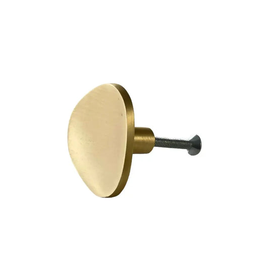 NACH - Rounded Triangle Brass Knob Satin