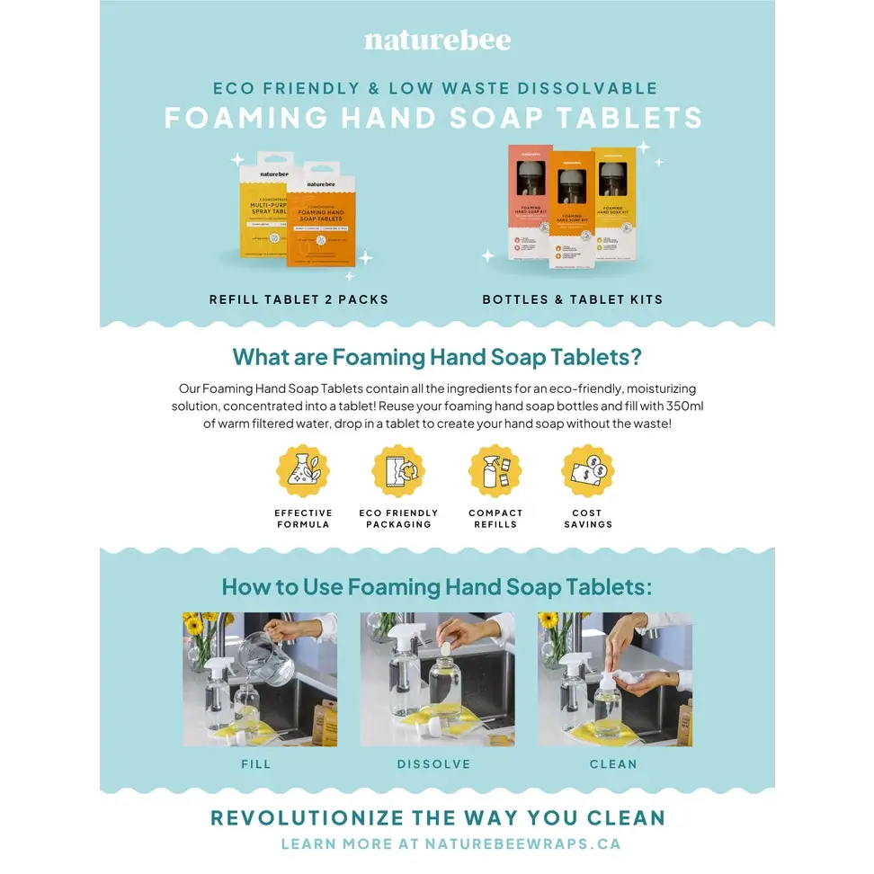 Fresh Lemon Concentrated Foaming Hand Soap Tablets 2pk - PABOOM