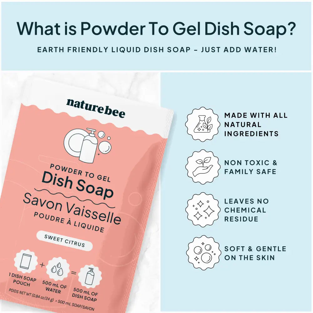 Powder to Gel Dish Soap
