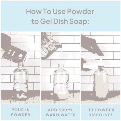 Powder to Gel Dish Soap
