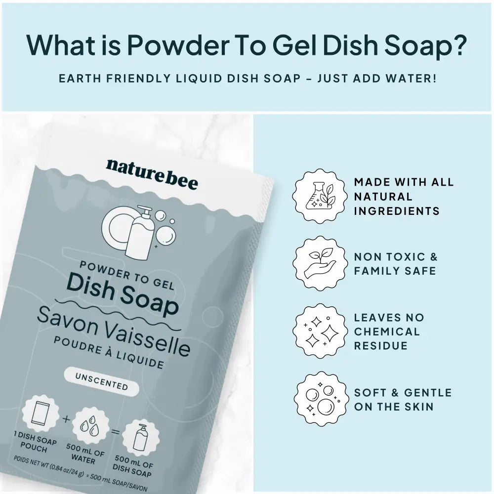 Unscented Dish Soap - Powder to Gel  - PABOOM