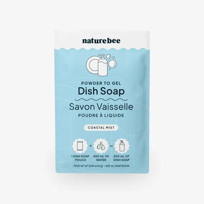 NATURE BEE - Powder to Gel Dish Soap Coastal Mist