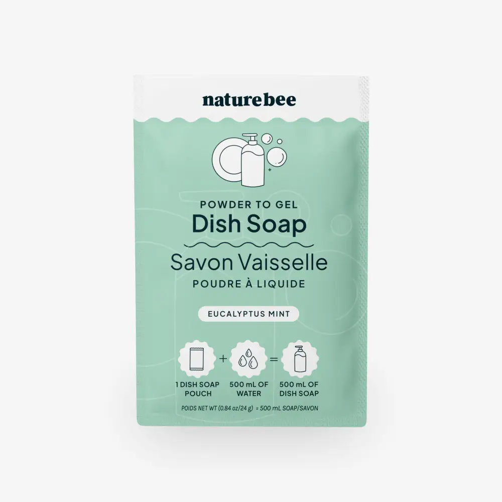 NATURE BEE - Powder to Gel Dish Soap Eucalyptus Mint