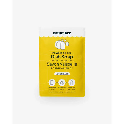 NATURE BEE - Powder to Gel Dish Soap Lemon Sage