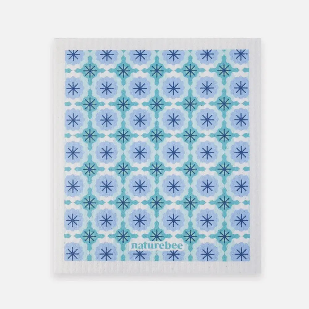 Sponge Cloth Geometric Blue - PABOOM