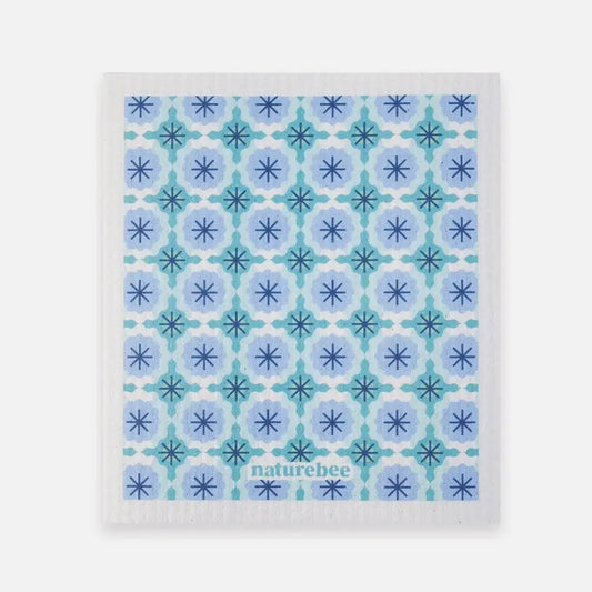 Sponge Cloth Geometric Blue - PABOOM