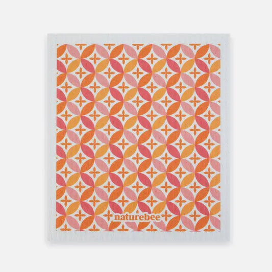Sponge Cloth Geometric Orange - PABOOM