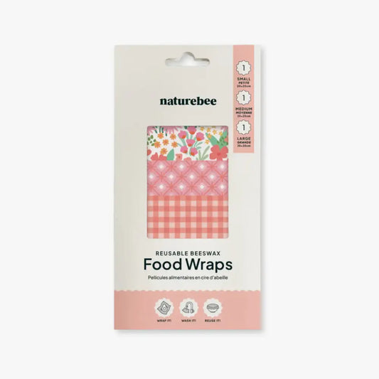 Wildflower Beeswax Wrap Variety Set - Pink