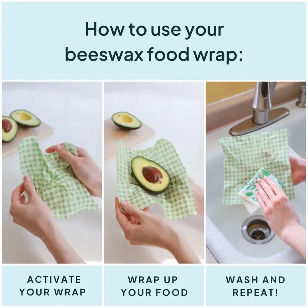 Wildflower Beeswax Wrap Variety Set - Green