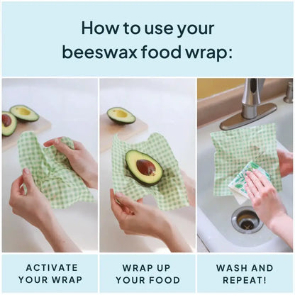 Wildflower Beeswax Wrap Variety Set - Green