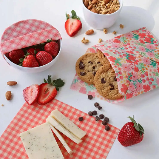Wildflower Beeswax Wrap Variety Set - Pink
