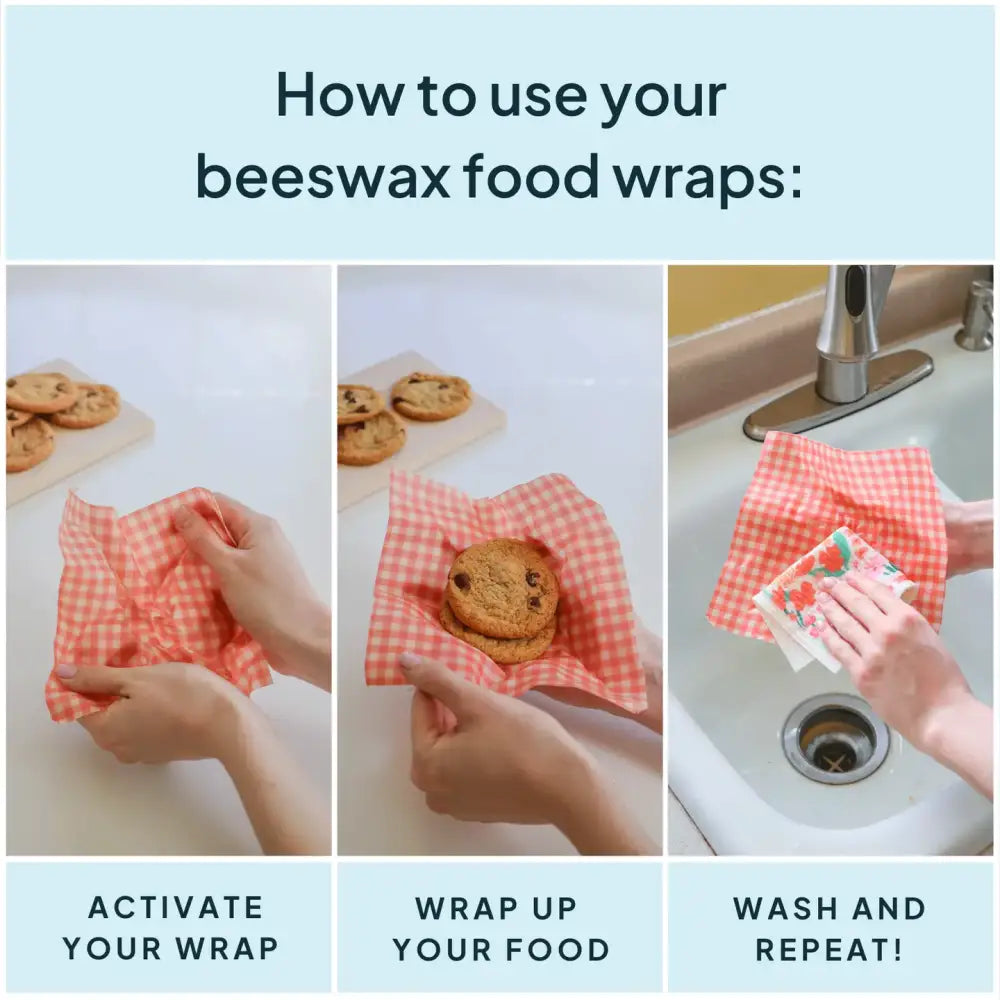 Wildflower Beeswax Wrap Variety Set - Pink