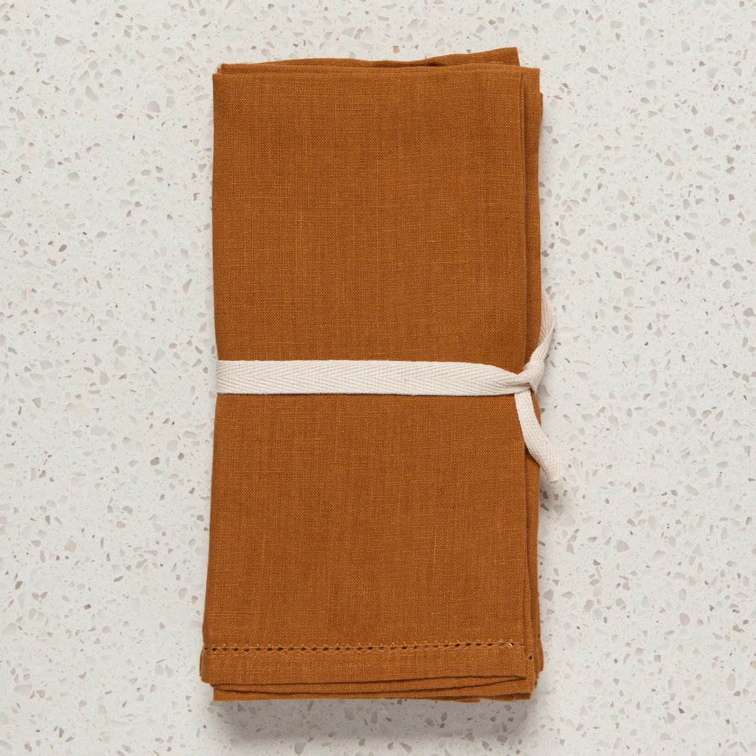 Amber Hemstitch Linen Napkins Set