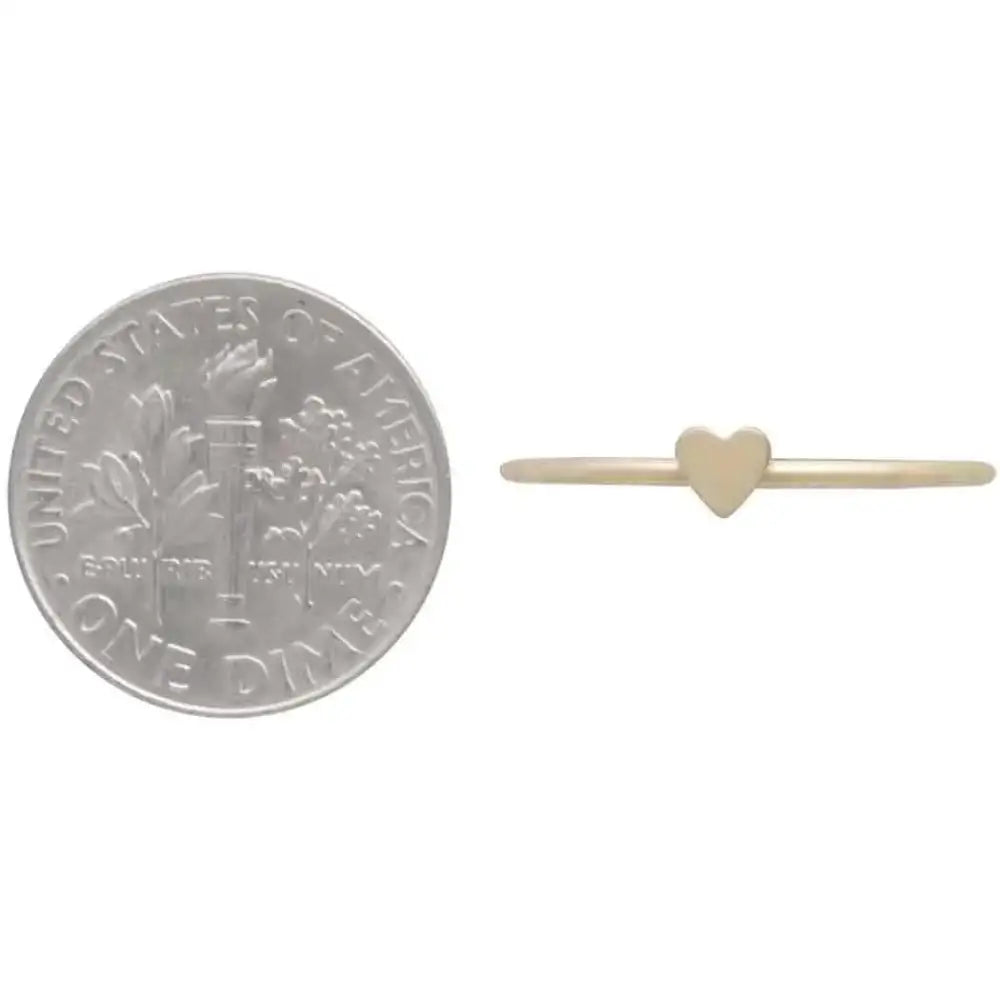 Gold Filled Ring with Heart - PABOOM