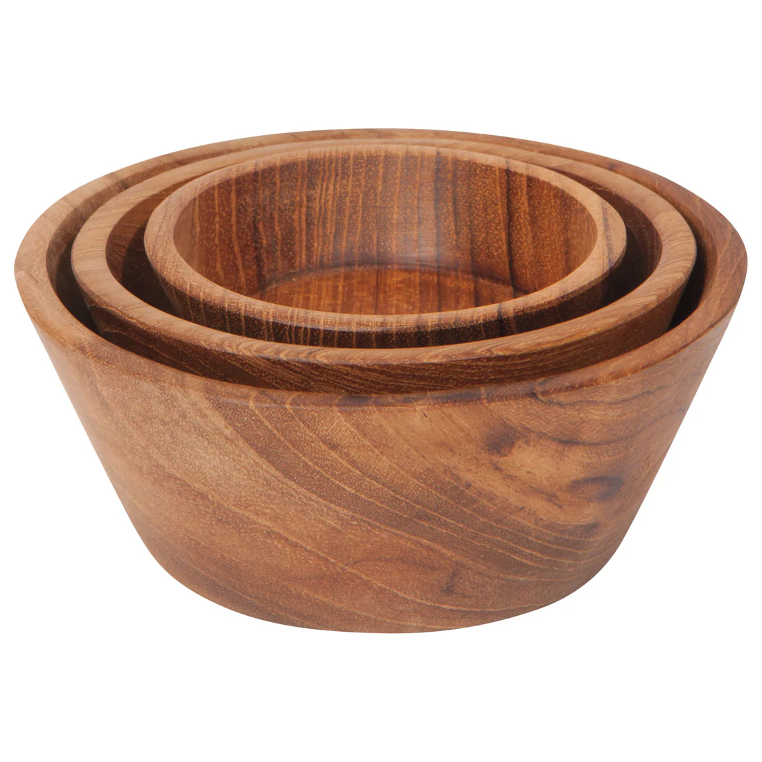 Teak Wood Pinch Bowls Set