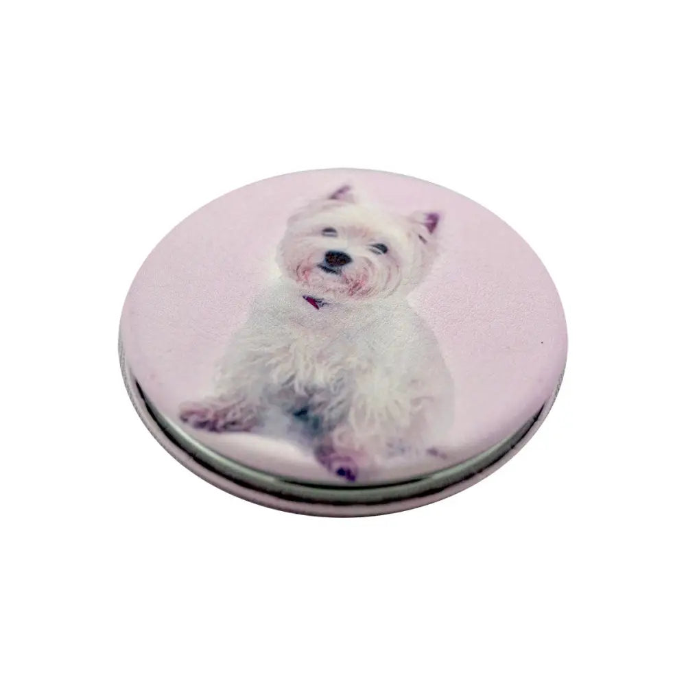 Nostalgia Imports - Compact Mirror Bichon Dog