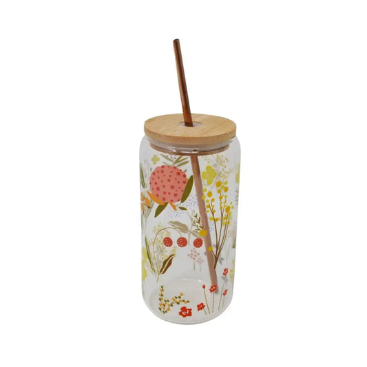 Nostalgia Imports - Daisies Tumbler With Lid + Straw
