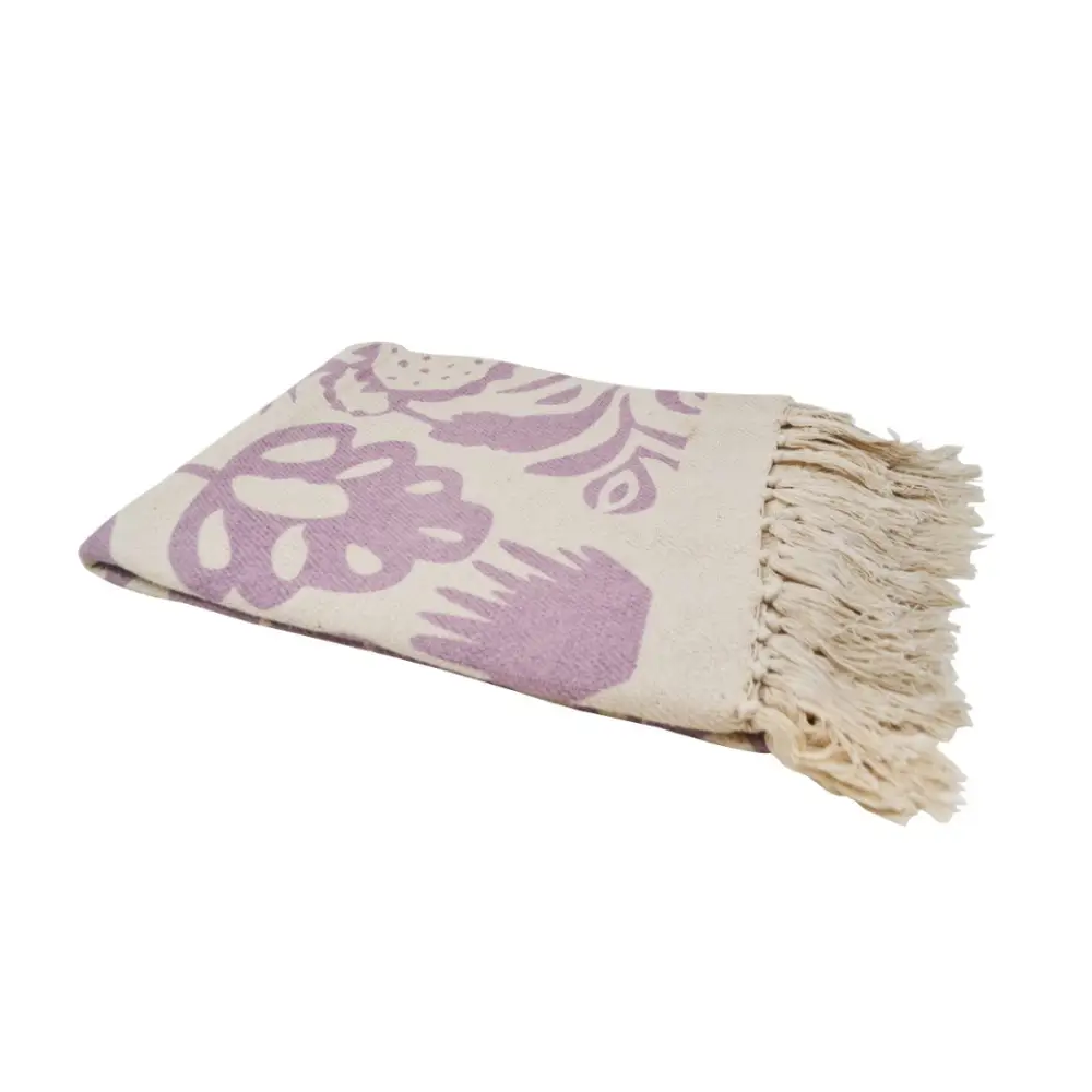 Lilac Floral Pattern Throw - PABOOM