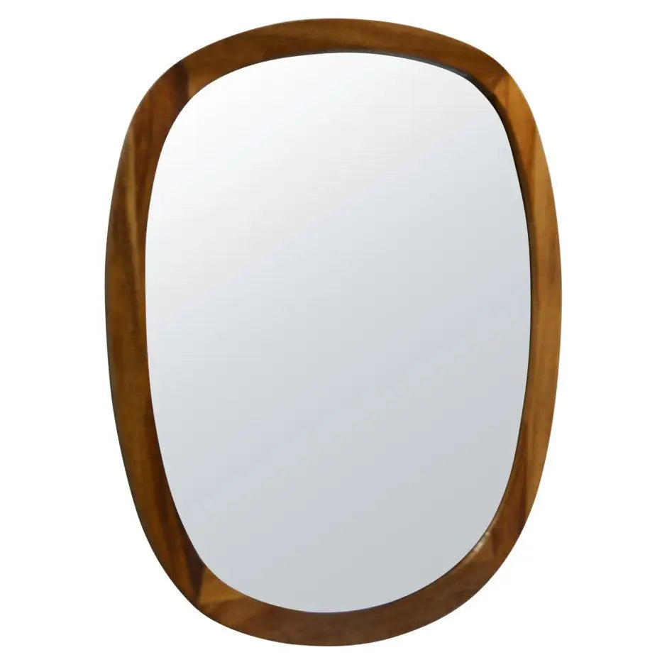 Nostalgia Imports - Mirror Asymetric Acacia Wood 19x15.5’’