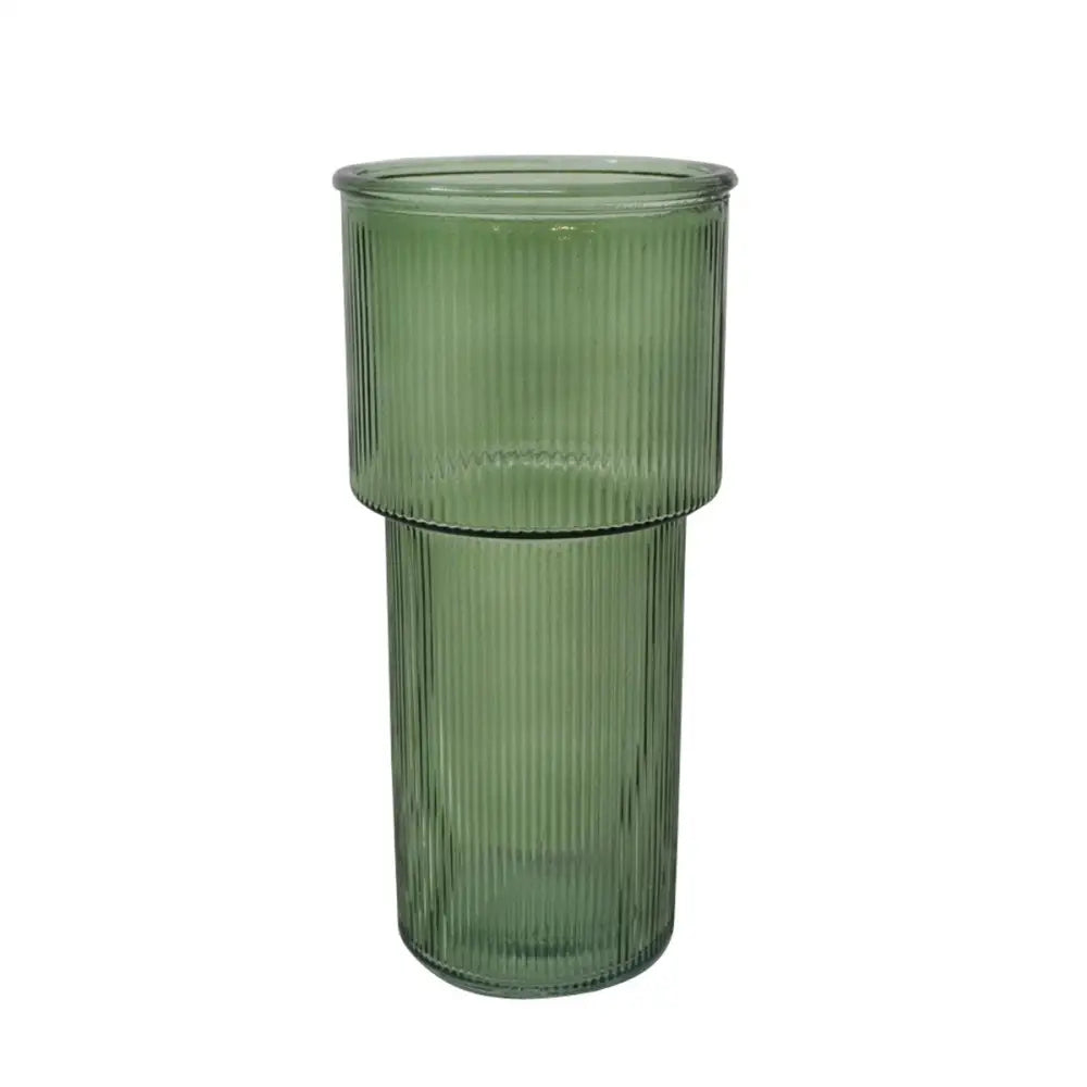 Nostalgia Imports - Vase Glass Green 4.3x9.4’’