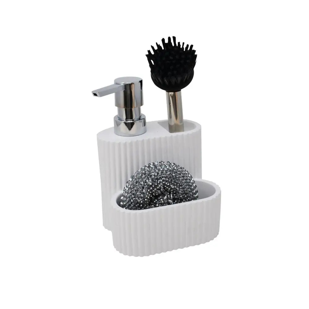 White Soap Pump with Accessories - PABOOM