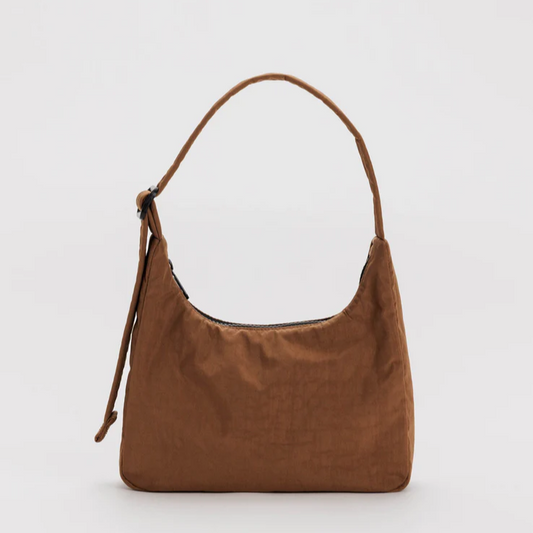 Mini Nylon Shoulder Bag Brown