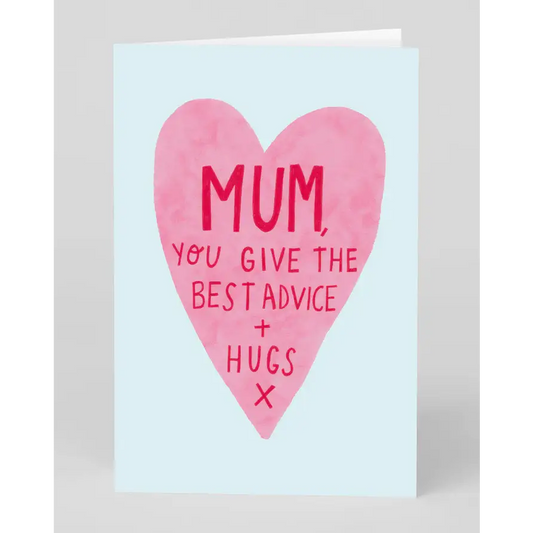 Mum, Best Advice and Hugs Card - PABOOM
