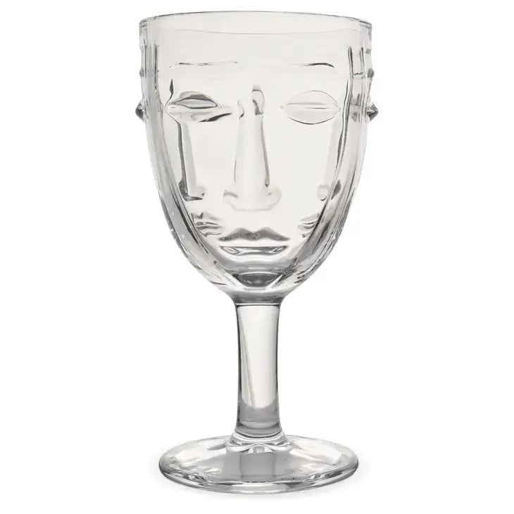 Faces Clear Glass Goblet - PABOOM