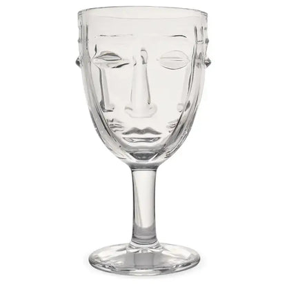 Faces Clear Glass Goblet - PABOOM